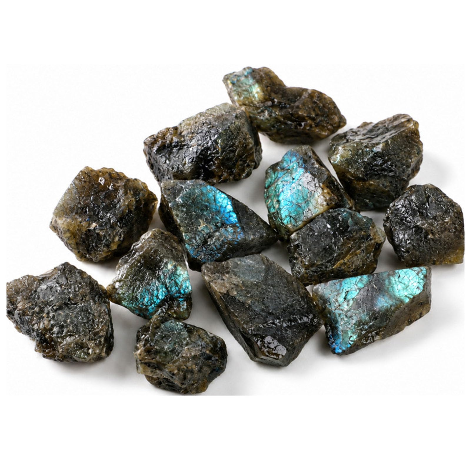 Zooeeyll Bulk Raw Labradorite Rough Crystal-Natural Raw Stones Crystal