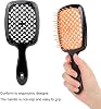 Joyzz Hair Brush, Anti Static and Bulking Air Cushion Comb, Wet Dry Curly Circulating Hair Brush for Thick Straight Hair, Paddle Converging Brush Scalp Massage Comb (Black)