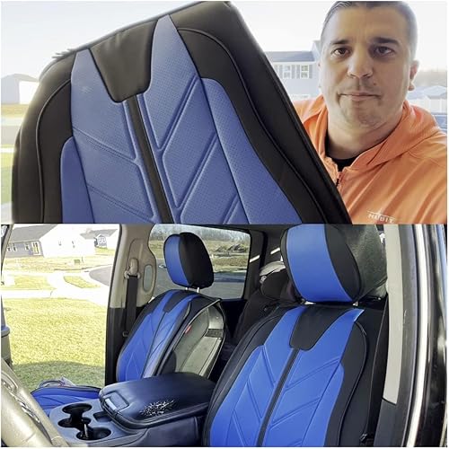 Miniatura 3 de Fundas de asiento para camioneta compatibles con Toyota Tacoma 2005-2023 SR SR5 TRD Off-Road TRD Pro TRD Sport Trall Edición Especial de piel