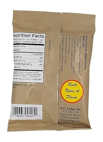 Miniatura 2 de A.C. Legg Old Plantation Seasonings - Mezcla NS4 - Condimento para salchichas de cerdo sin salvia