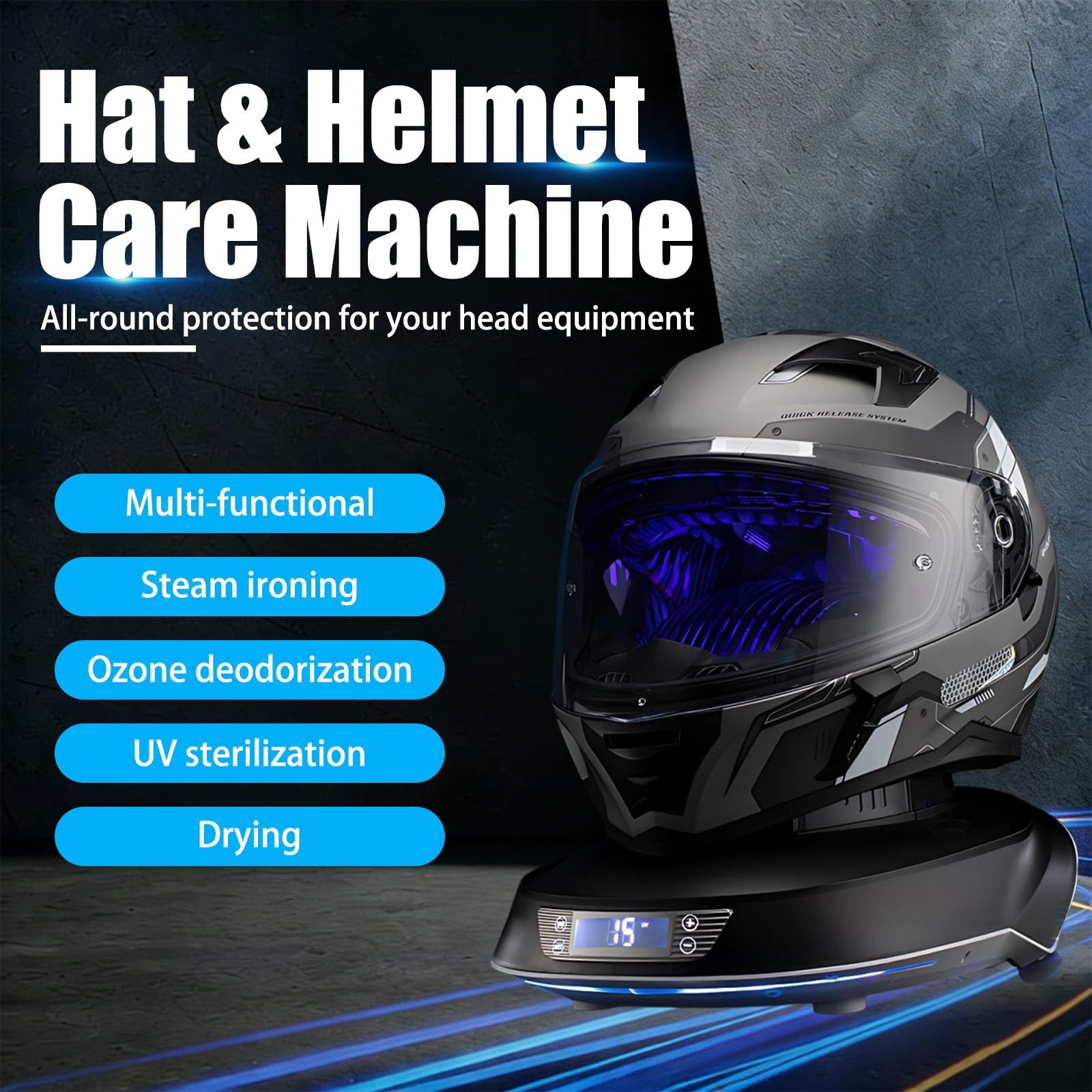 Limpiador De Sombreros Inteligente Y Máquina Para Reformar Gorras Limpieza a humedad, Desodorante a Ozono Y Reforma Para Gorras Y Cascos De Moto