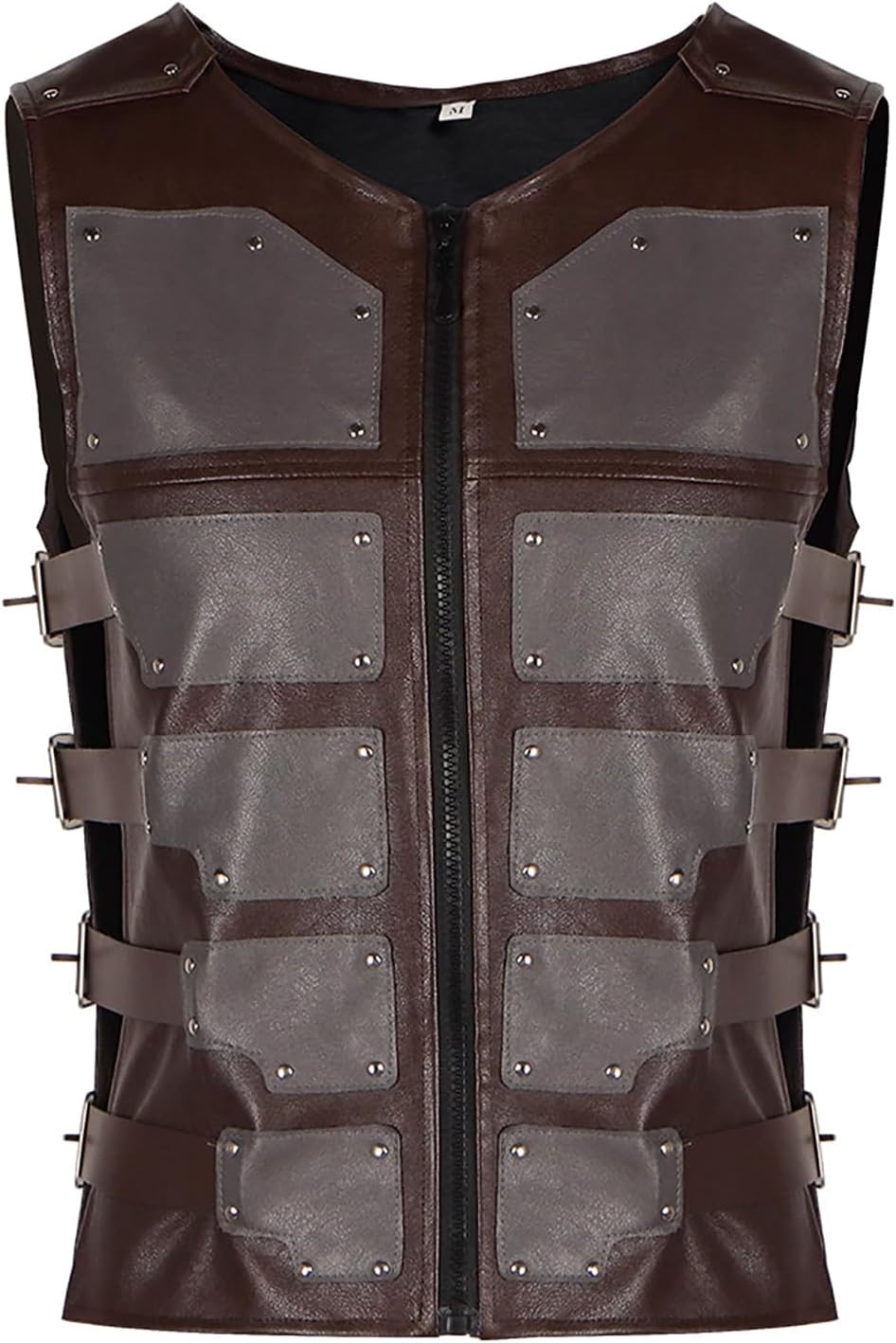 Medieval Faux Leather Chest Armor Mens Retro Renaissance Chest Armour Decors for Halloween Warrior Knight