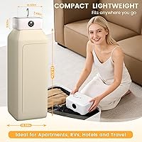 Vista 5 de Secadora de ropa portátil, mini secadora de lavandería con función de temporizador de 6 velocidades, secadora eléctrica plegable con bolsa de secado