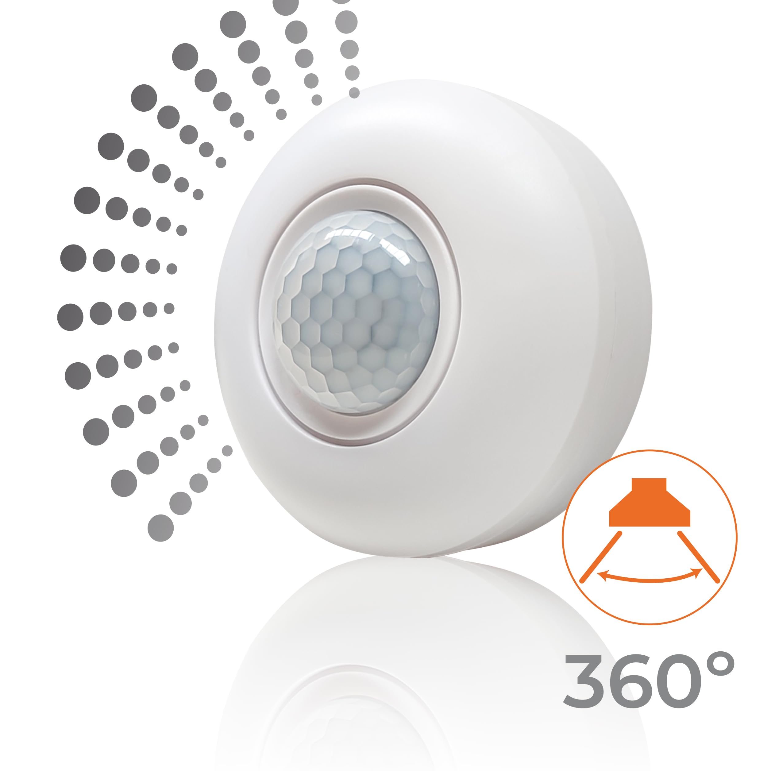 LED ATOMANT 5X Detector de Movimiento PIR Superficie con Sensor Luminico | Detector infrarrojos, Alcance 6m, Angulo deteccion 360º, Sensor luminico regulable