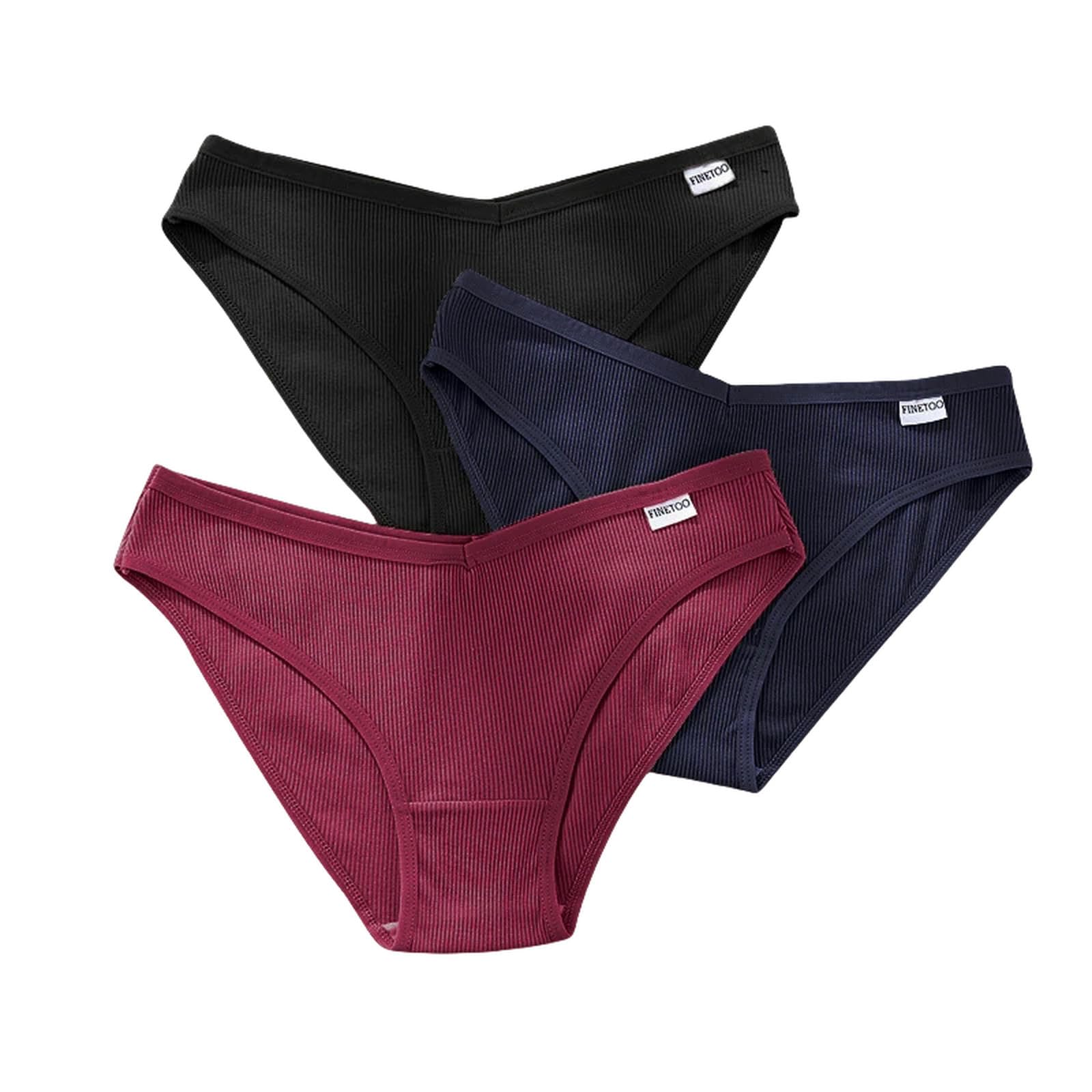 Mutande Donna Cotone Mutandine di Cotone Femminile V Vita Biancheria Intima Plus Size Briefs Ladies Bassa Riduzione delle Mutandine Comode Mutandine Lingerie-Set 3-XXL