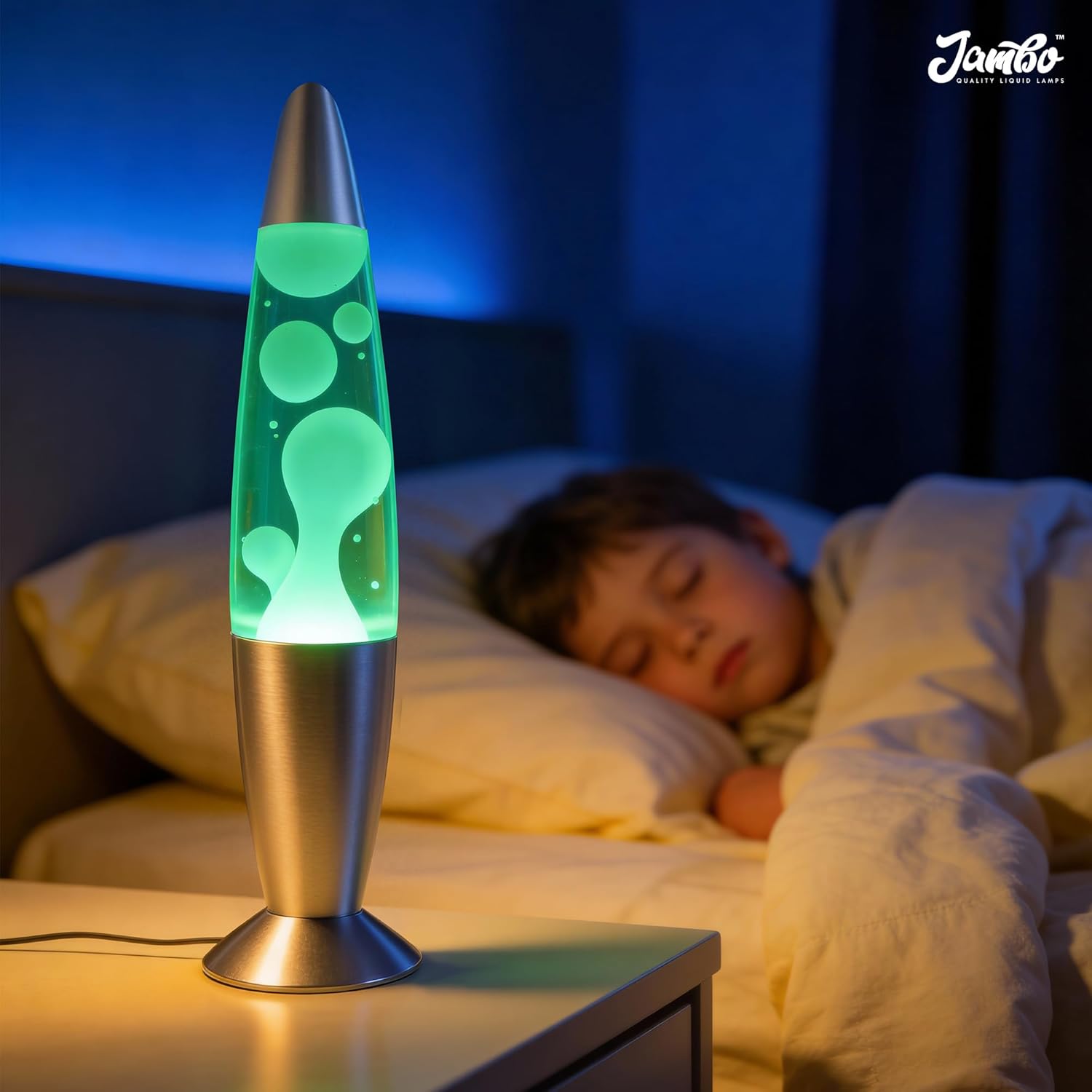 JAMBO 17-Color Changing LED Motion Lamp with Remote, 13" LED Light for Kids Teens and Adults, Night Light Nightlight, Relaxing Magma Lamp for Bedroom Living Room Office Kitchen, Home Decor