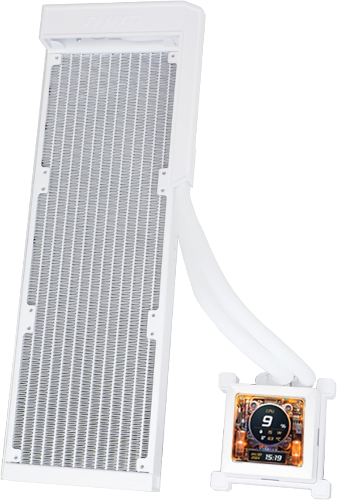 LIANLI LL-HS-LCD-360-N-WT Simple Water Cooling Kit, Fanless Model, HydroShift LCD 360 No Fan White, Side Mount Design, 2.88" Screen, IPS LCD, Japanese Authorized Dealer