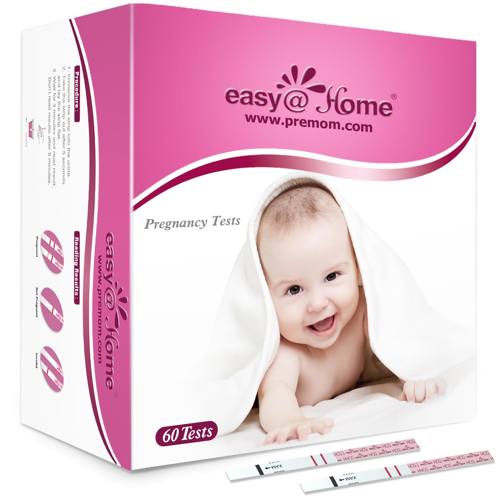 Easy@Home60 Pregnancy Tests, FSA Eligible, 60 Tests