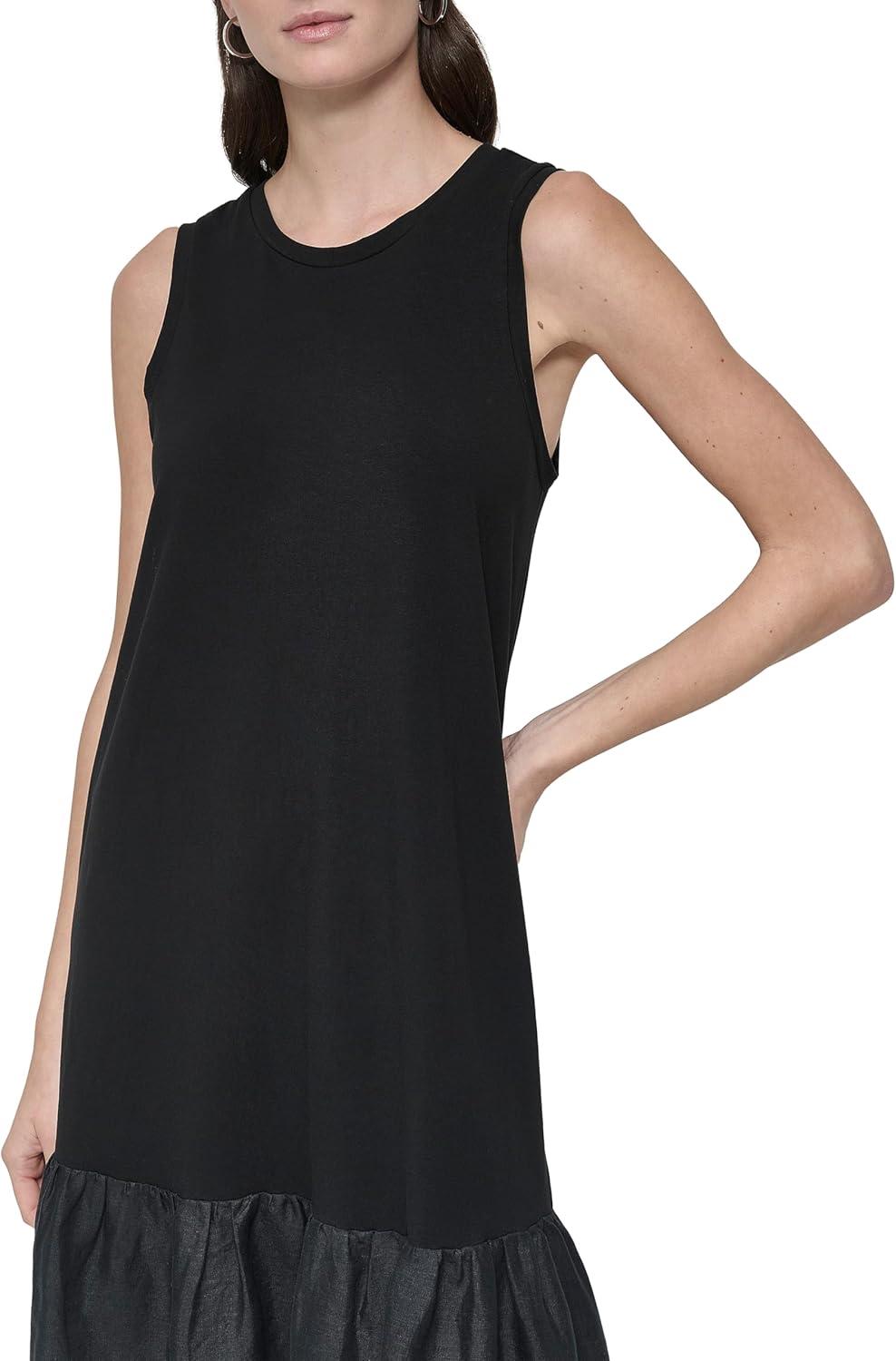 DKNY Womens Lightweight Cotton Stretch Linen Dress - Image 2