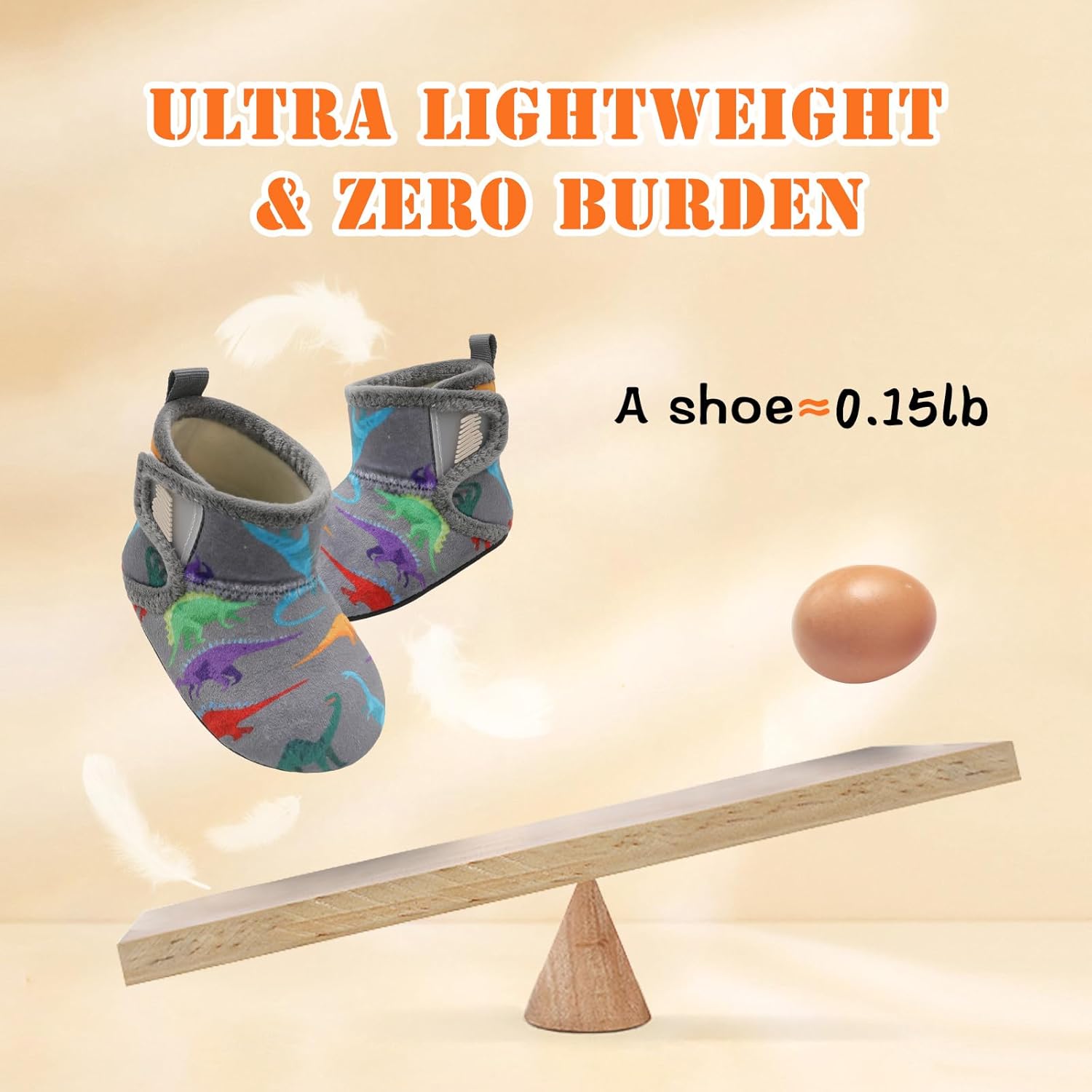 BARERUN Toddler Slippers Girls Boys House Shoes Baby Winter Booties Plush Cozy Kids House Slipper Warm Lightweight Infant Walking Shoes Socks - Image 3