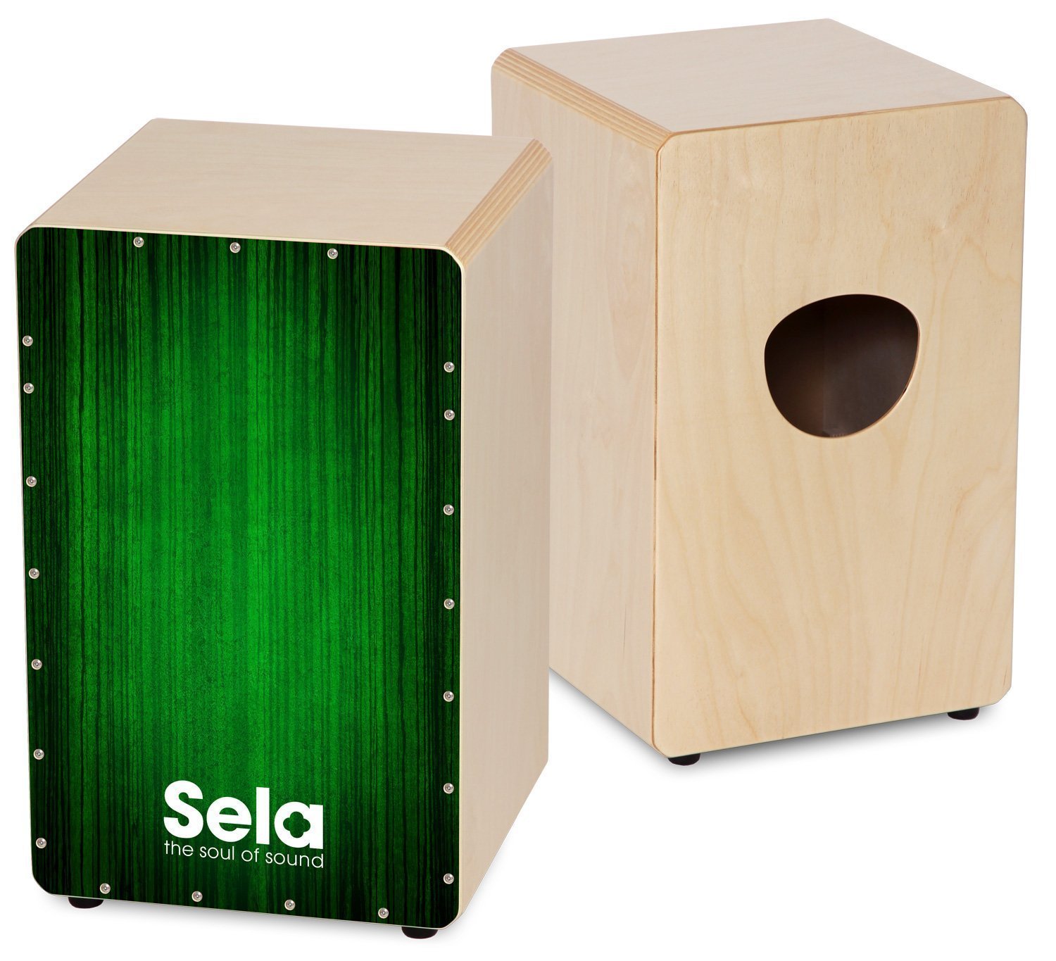 Sela SE 137 FR Set Cajon con Zaino, Pad e Libro in Francese, CD e DVD, Verde