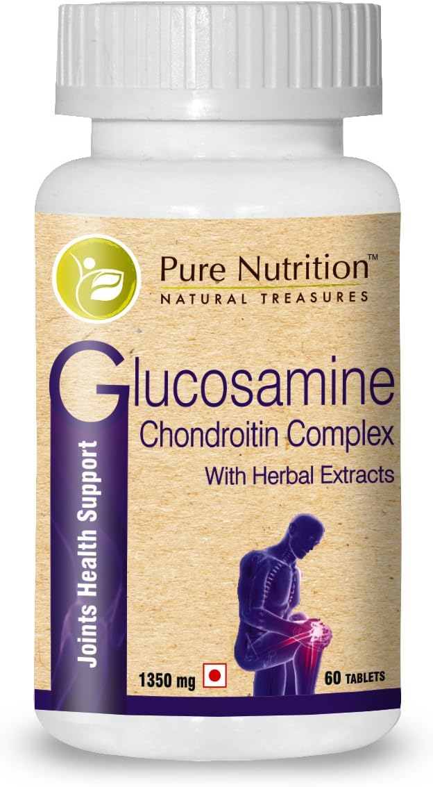 Pure Nutrition Glucosamine Chondroitin Complex with Herbal Extracts Tablets - 60 Tablets