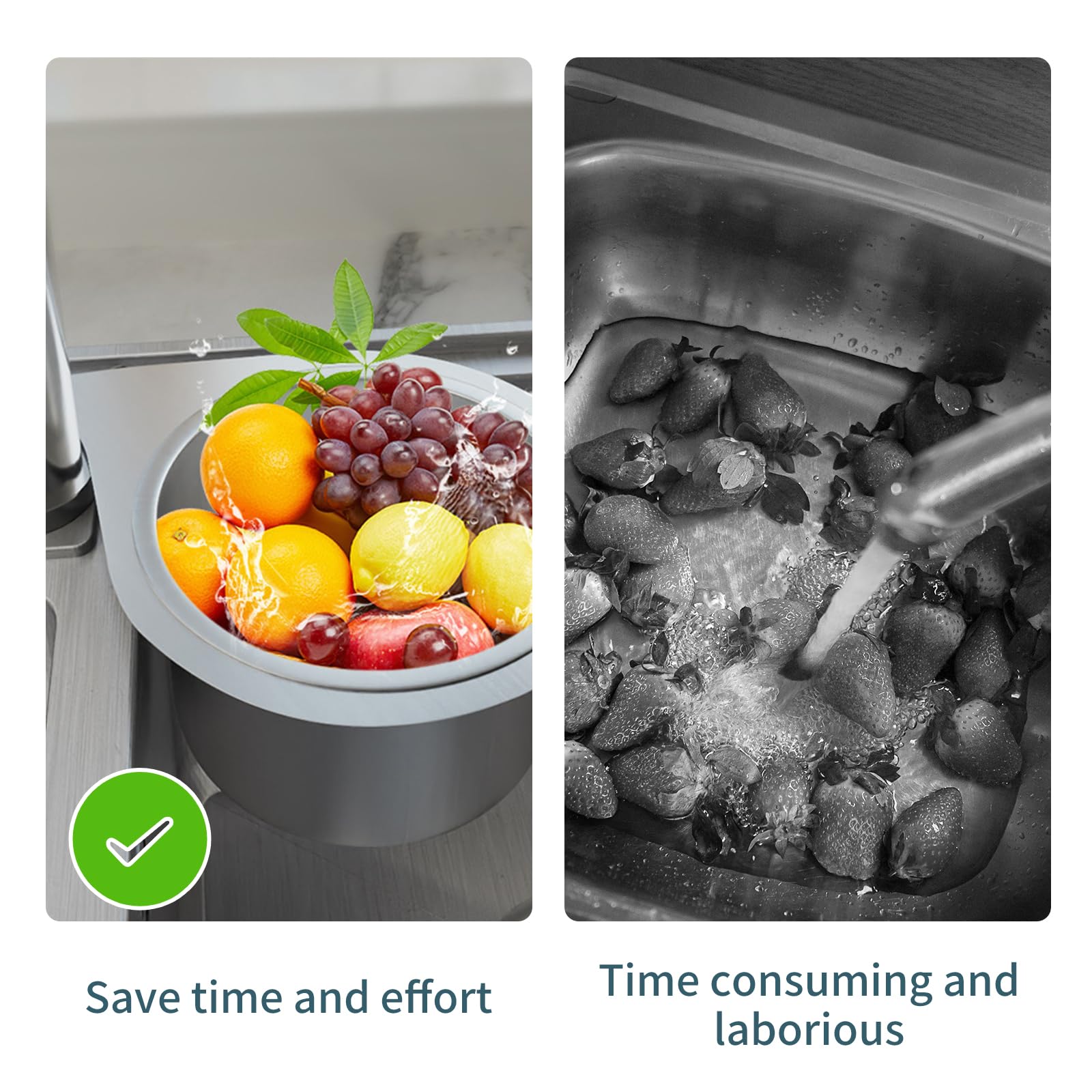 Cestello Filtro Per Lavello In Acciaio Inox - Estraibile, Antintasamento - Foto 2