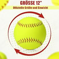 LeapBeast 12 Inch Softball Edzés Labda, PU Felület Kezdőknek, Ifjúsági Gyakorlás Sportlabda 2