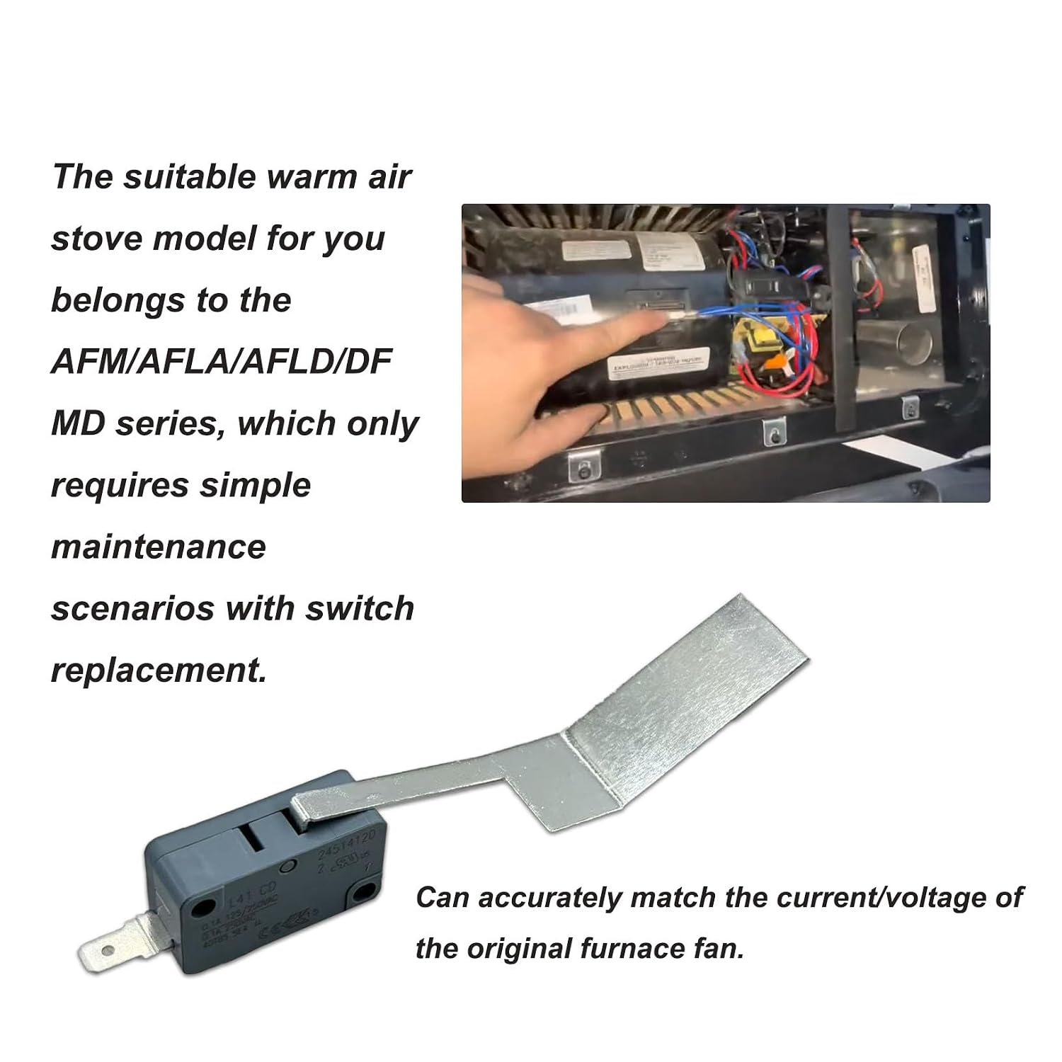2 Pack 31094 RV Furnace Sail Switch Air Flow Sail Switch 125/250VAC Replacement Compatible with AFM AFLD AFLA DFMD Series