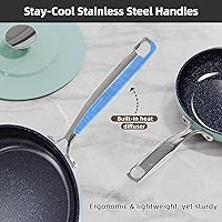 Vista 7 de Nuwave Lux 13pc Forged Lightweight Cookware Set PFAS Free, Healthy G10 Duralon Ceramic Coating, Ultra Non-Stick, Stay-Cool Handles, Works on All