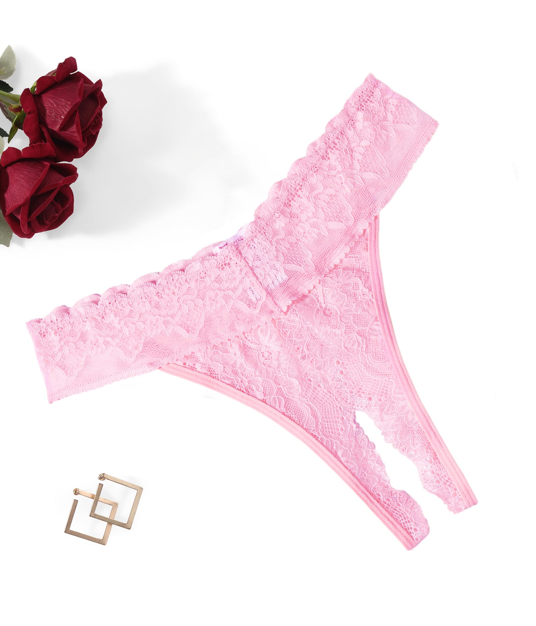 Avidlove Womens Lace Panties Low Waist Thong T Back Hollw Out Underwear