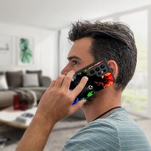 Miniatura 7 de Funda para Galaxy S22 Ultra, resistente 2 en 1 de doble capa híbrida de policarbonato duro y silicona suave a prueba de golpes, funda de protección