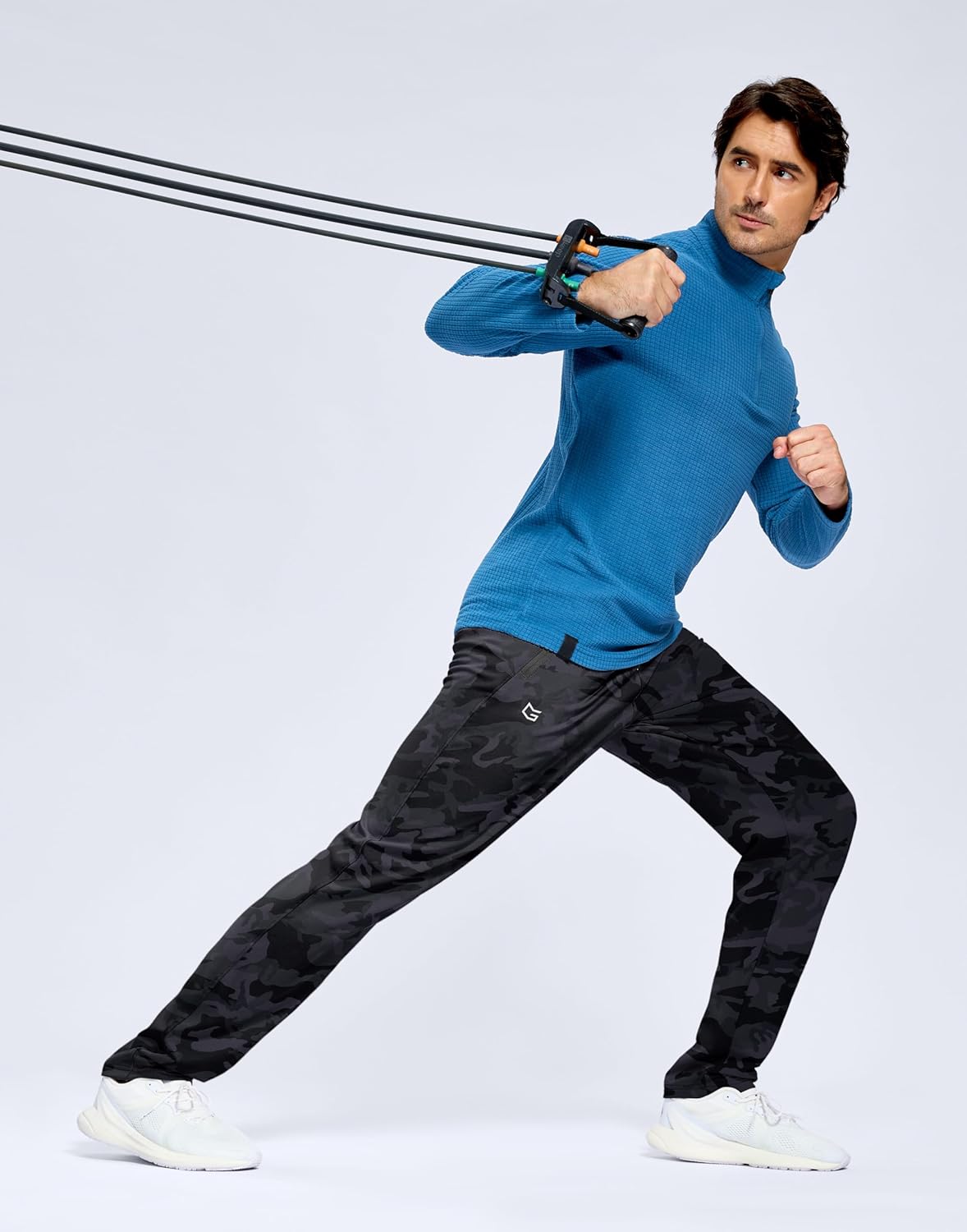 Men's Fleece Lined Winter Pants 32"/34"/36" Inseam Tall Sweatpants with Zipper Pockets Warm Athletic Joggers Men - Image 3