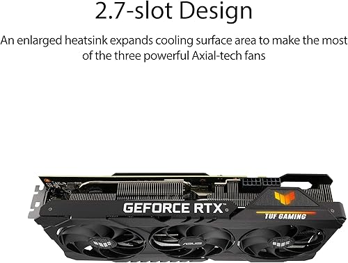 Miniatura 4 de ASUS TUF Gaming NVIDIA GeForce RTX 3080 V2 OC Edition Tarjeta gráfica (PCIe 4.0, 10 GB GDDR6X, LHR, HDMI 2.1, DisplayPort 1.4a, rodamientos de bolas