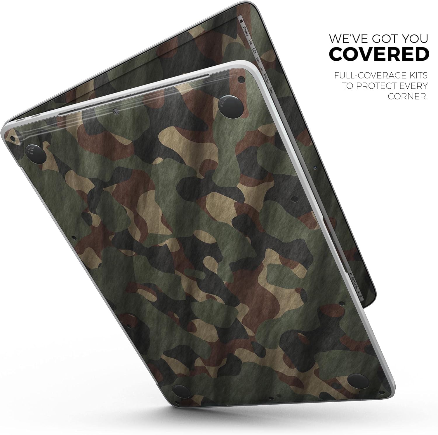 DesignSkinz - Traditional Camouflage Fabric Pattern - Full-Body Wrap Protective Decal Skin Kit Compatible with MacBook 13" Pro M1 (A2338)