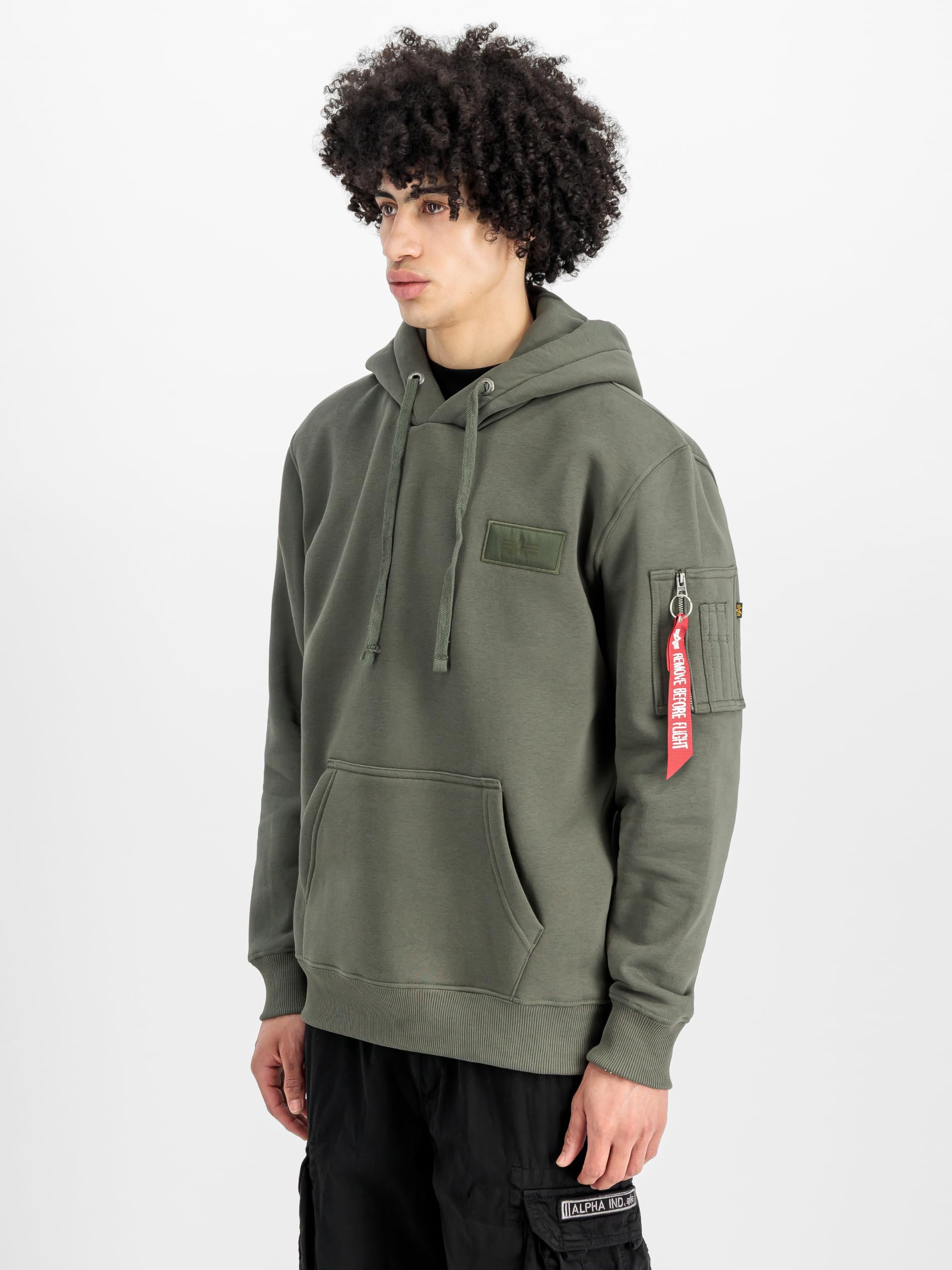 Alpha Industries Back Print Hoody Felpa con Cappuccio Uomo (Pacco da 1)