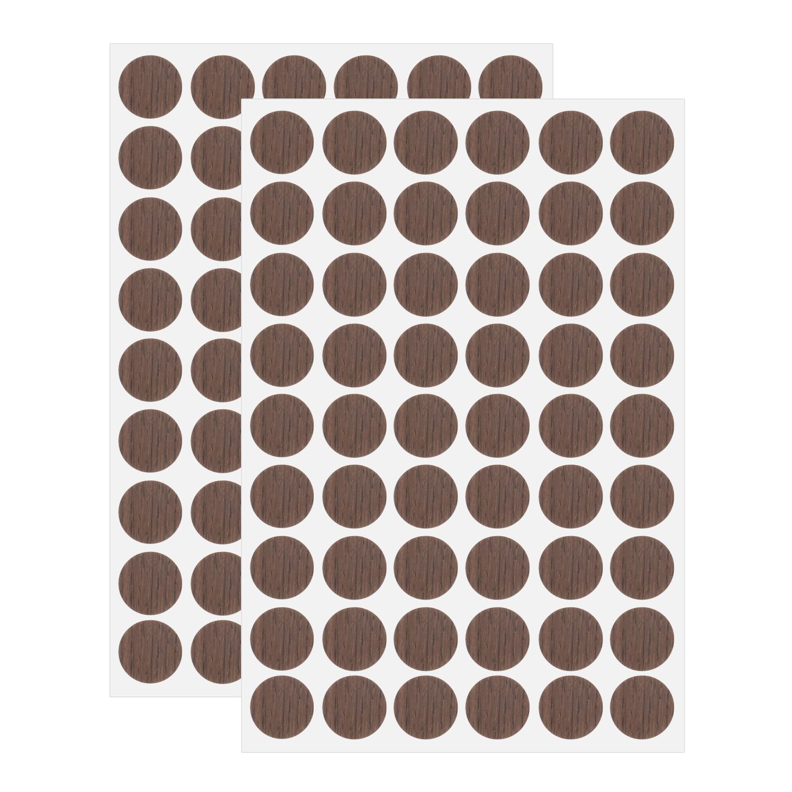 HARFINGTON 2 Sheets Screw Hole Covers Stickers 21mm 54 in 1 Self Adhesive Screw Covers Caps Waterproof Dustproof Sticker PVC for Wall Cabinets Desk