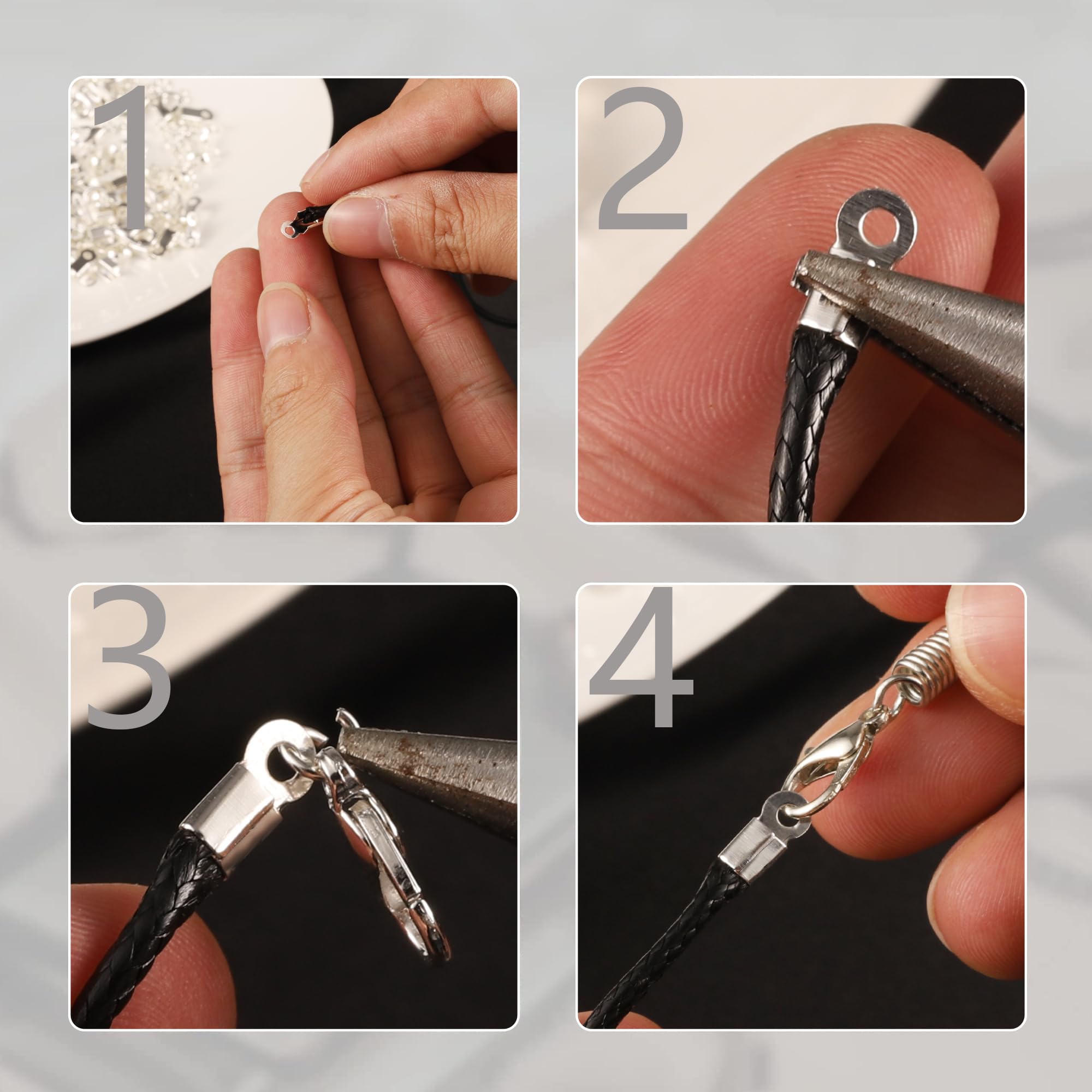 Anelli Per Gioielli 1200 Pezzi - Set Con 6 Misure Per Braccialetti, Collane Fai Da Te, Colore Argento - Foto 11