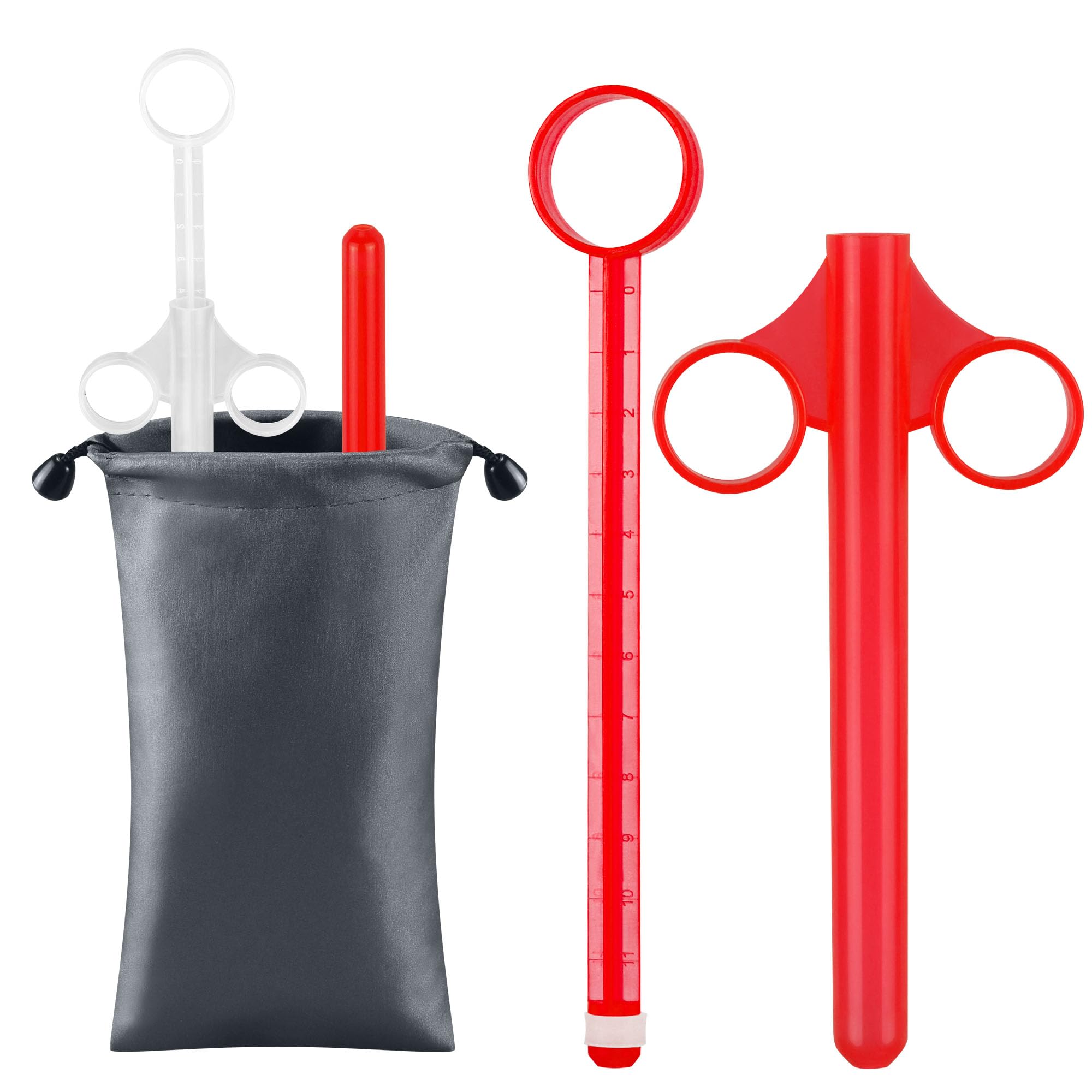 Amazon.com: [2Pcs+Storage Bag] Lube Applicator Syringe with 10ml Precise  Scales, 6.5" Anal Lube Shooter with Air-Proof Silicone Cap Reusable  Lubricant Tube Applicator for Women, Men & Couples, Clear Red : Health &