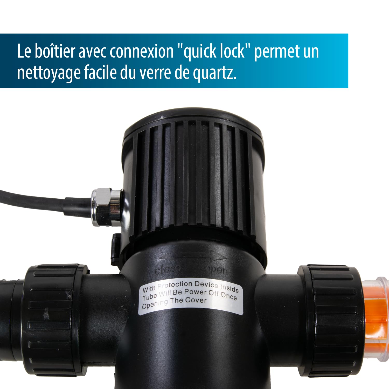 Aquaforte Guv-211 Uv-C, max. Teich 12 m³, max. Durchfluss 1,7 m³Stunde, 11 Watt, Gehäuse mit Quick Lock Anschluss, Ausgestattet mit 3 Anschlüssen: 3 Schlauchnippel 20253240 mm Und Uv-Schauglas