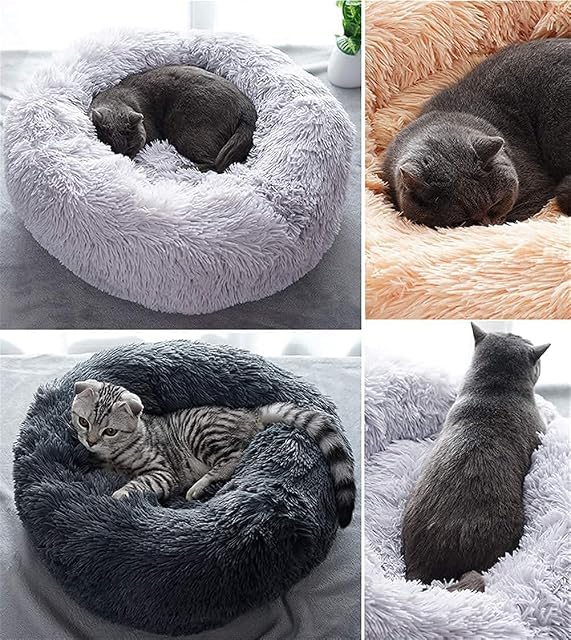 Foto 5 de 8 de POPOTI Extra Large Dog Beds Sofa,Deluxe Fluffy Washable Round Dog Pillow Cat Cushion Pet Bed for Cat and Dog…