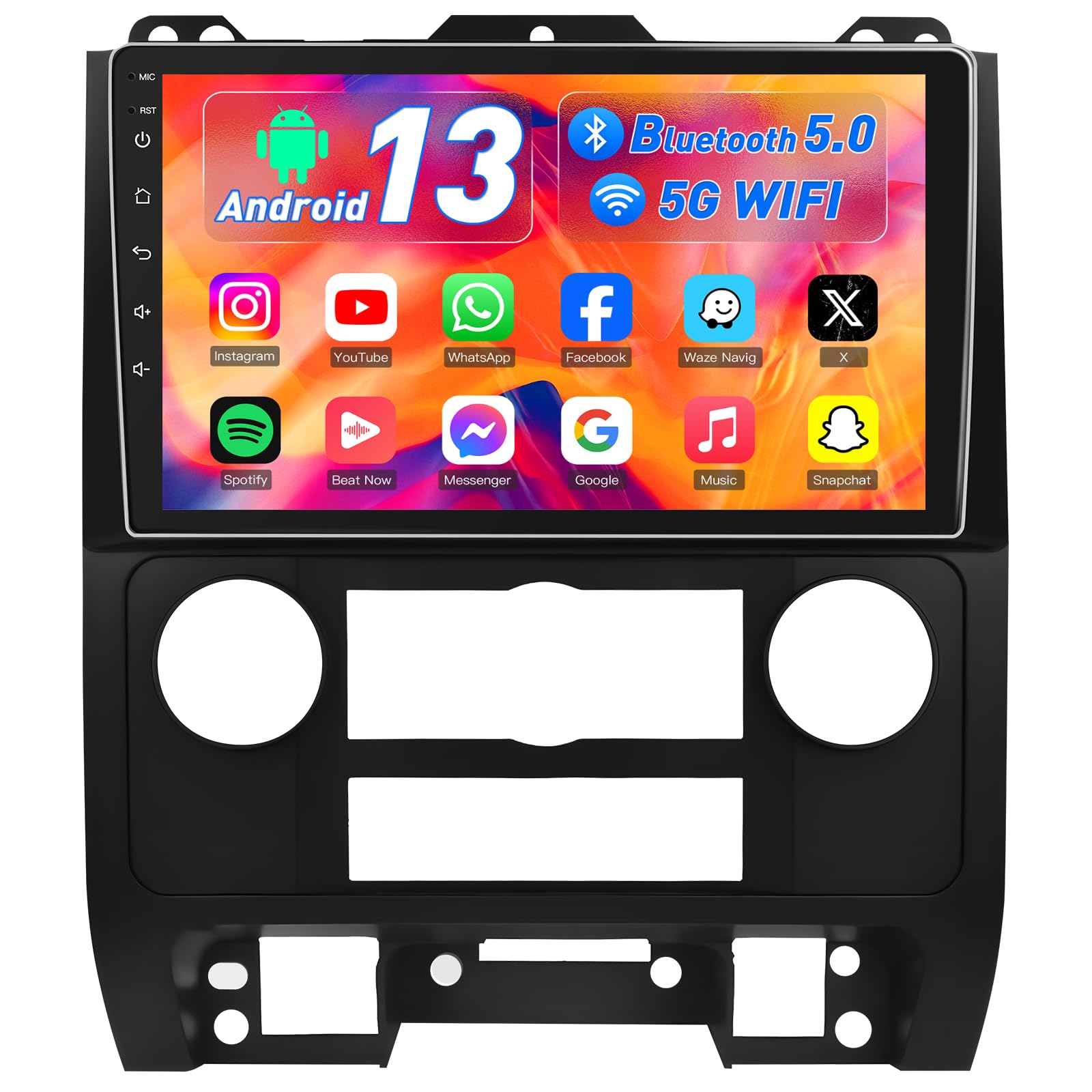 Car Radio for Ford Escape 2008-2012: 2G+64G Upgrade 9" 1280x800 IPS Touchscreen Stereo, Android 12 Head Unit with Wireless Carplay & Android Auto,