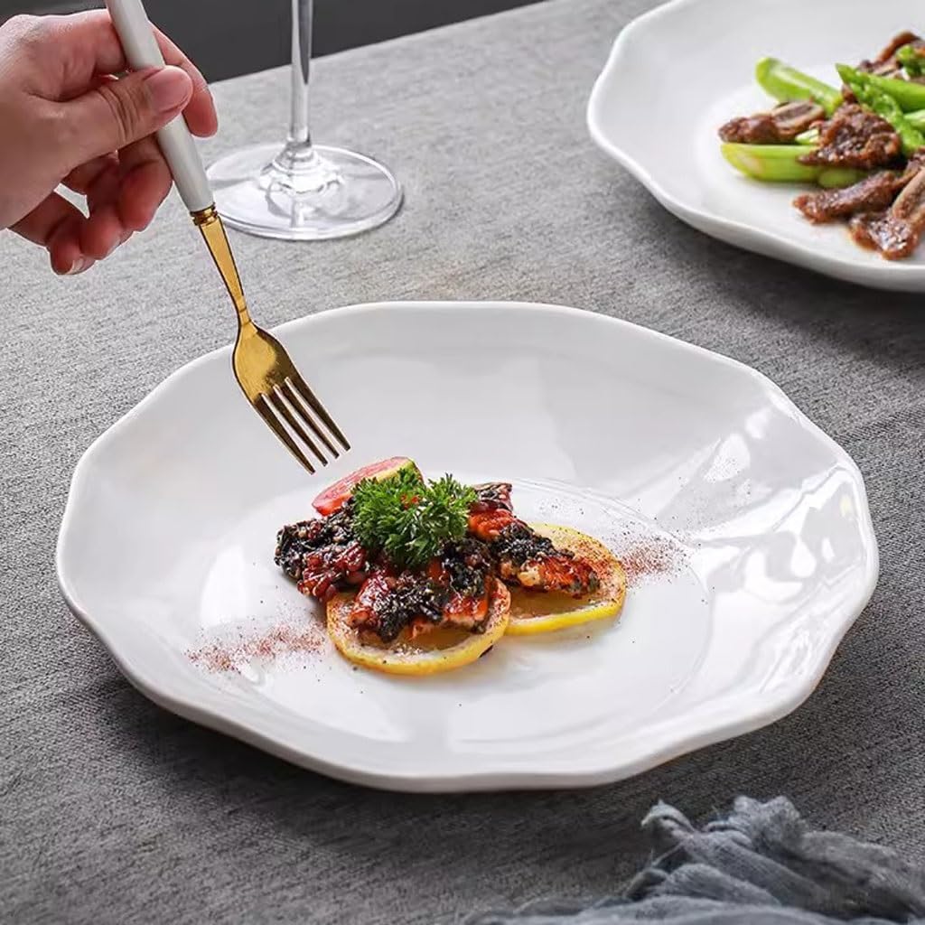 モダンな大型ディナープレート 炒め物、祭祀料理、創作料理、中華料理、創作食器、冷菜、冷菜 積み重ね可能なディナープレート (Size