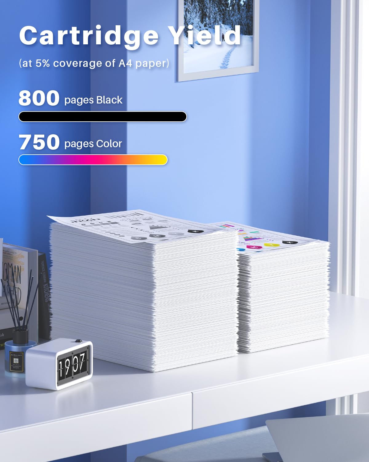 INK4U 364XL Cartucce Compatibili per HP 364 XL Cartucce d'inchiostro per Photosmart 5520 5510 5522 6520 7520 6510 Deskjet 3520 3070A Officejet 4620 4622 (2 Nero,1 Ciano,1 Magenta,1 Giallo)