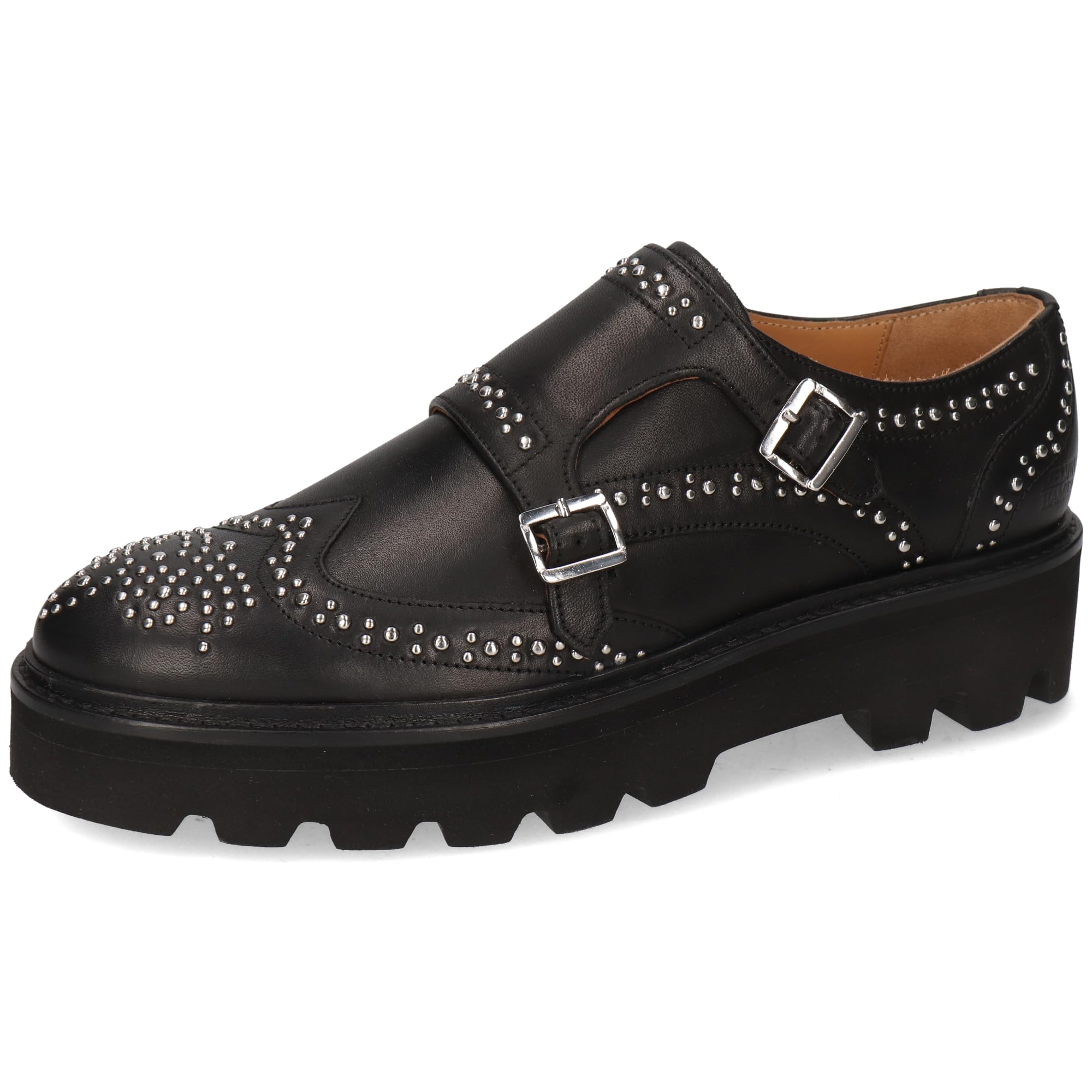 Melvin & Hamilton Women's Sally 47 Monk-Strap Loafer, Black, 7.5 UK