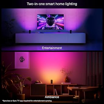 Philips Hue Play Smart Wall Washer (White), White & Color Light with ColorCast Technology, Bluetooth Compatible, Voice Control with Alexa, Apple Home & Google Assistant