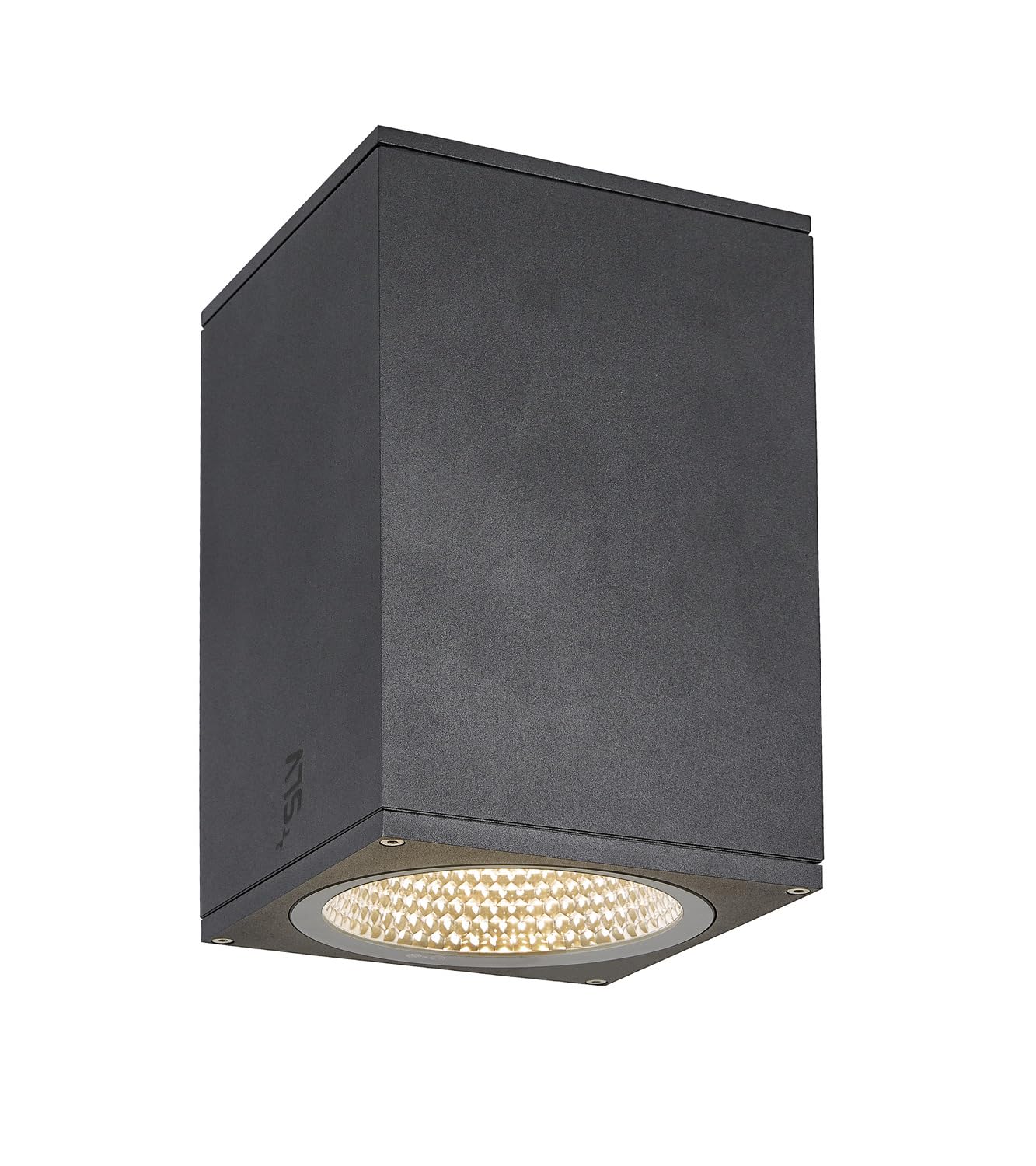 SLV Surface-Mounted Ceiling Light Enola Square L/Illumination for Walls, Paths, entrances, Garden lamp, Ceiling spot / IP65 3000/4000K 35W 2500 / 2800lm Anthracite 38 Degrees