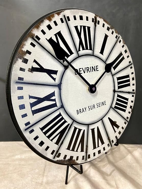 French Tower Wall Clock | Ultra Quiet Quartz Mechanism | Hand Made in USA Beautiful Crisp Lasting Color |  in 8 Sizes | 10-Inch