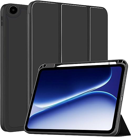 ProElite Cover for OnePlus Pad Go 2 12.1 inch Case, Soft Flexible Flip Case Cover for OnePlus Pad Go 2 12.1 inch Case with Pen Holder [Auto Sleep Wake Feature] [Recoil Series] - Black