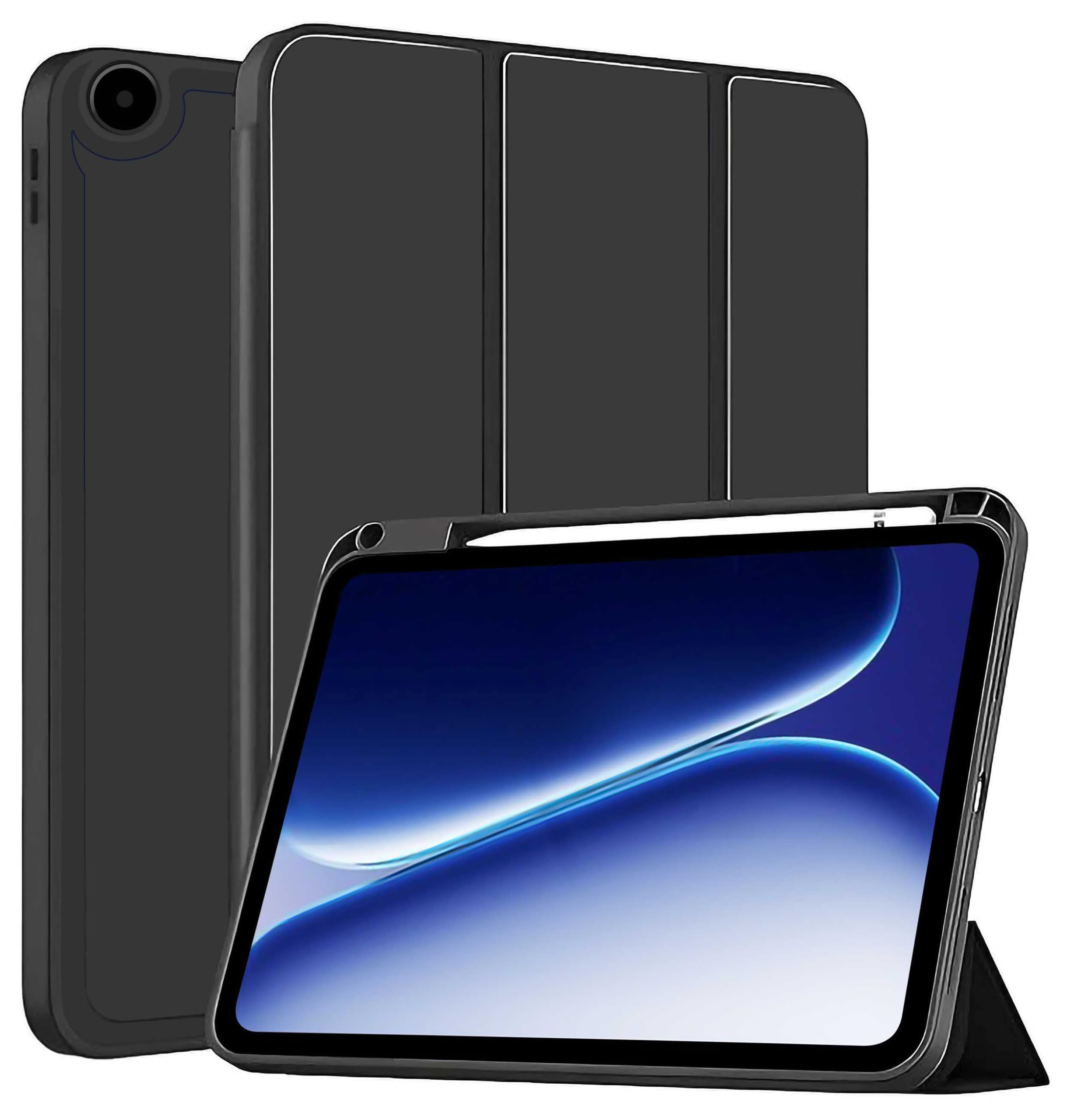 ProElite Cover for OnePlus Pad Go 2 12.1 inch Case, Soft Flexible Flip Case Cover for OnePlus Pad Go 2 12.1 inch Case with Pen Holder [Auto Sleep Wake Feature] [Recoil Series] - Black