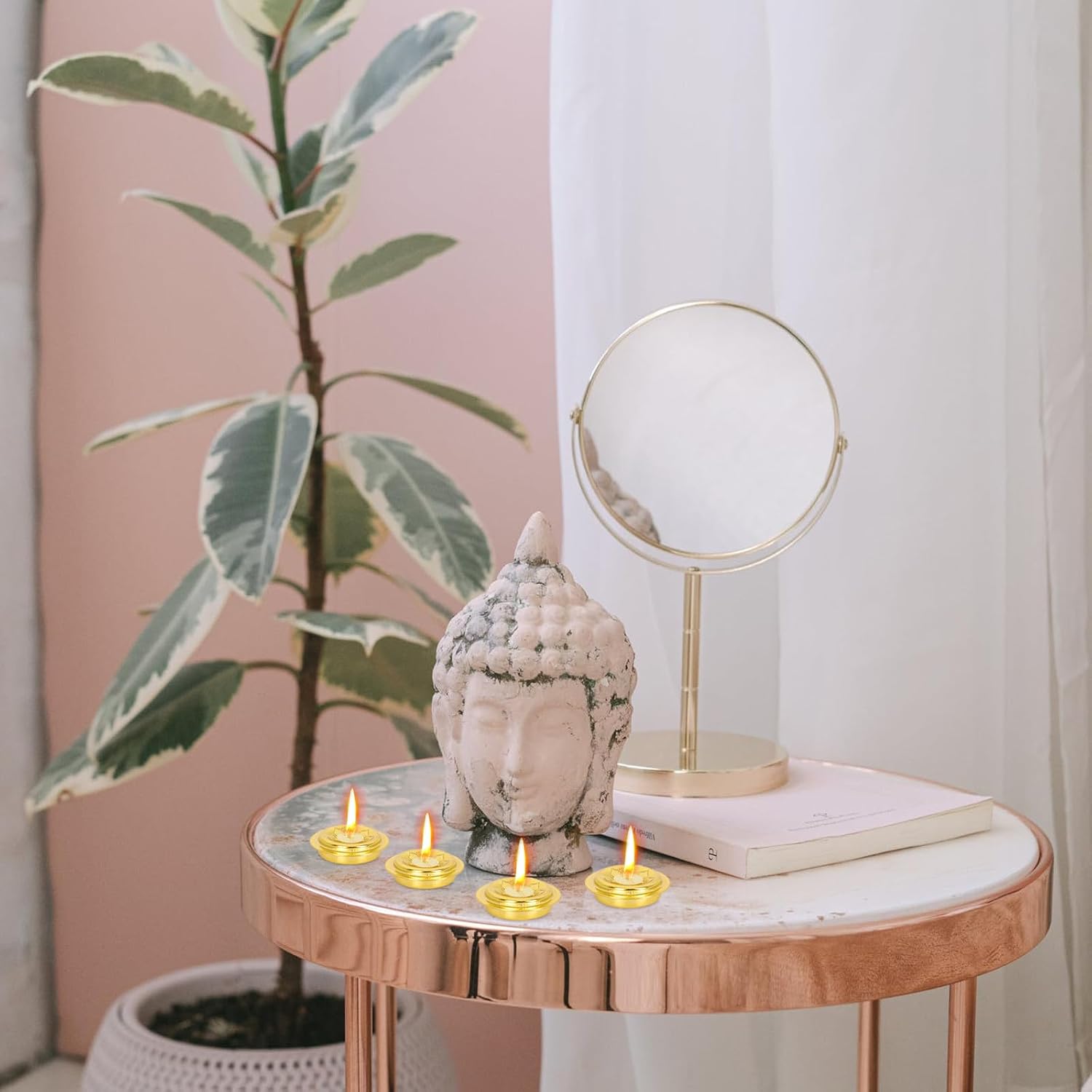 Cotton and Metal Floating Wick Holders for Butter Lamps, Easy to Use Oil Lamp Wicks with Convenient Operation, for Temple Votive and Formal Settings