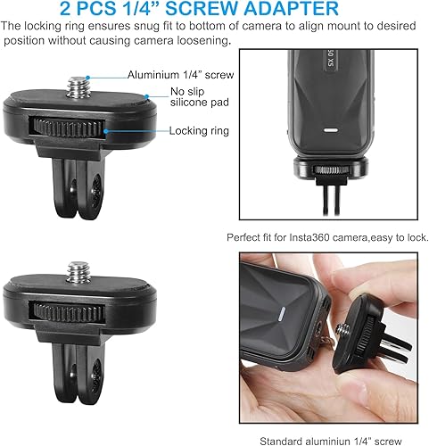 Miniatura 2 de Kit de accesorios para Insta360 One X5/X4/X3/X2/X, One R, X y GoPro Hero 9, nueva montura de enganche rápido para la cabeza + arnés de montaje en el