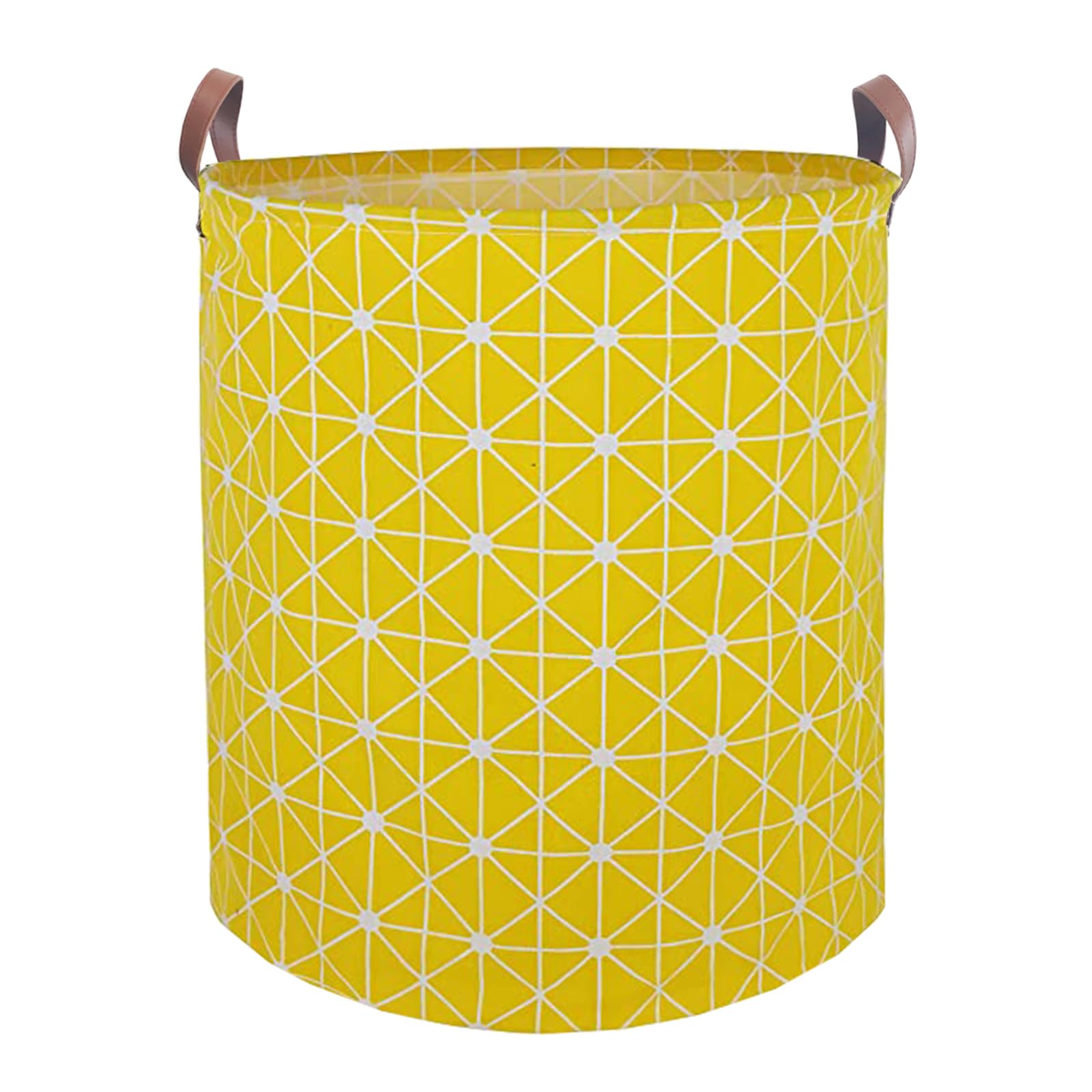 Waterproof Laundry Hamper Collapsible Laundry Basket Leather Handle Laundry Bag Large Clothes Storage Toy Organization for Bathroom Bedroom Laundryroom College Dorms (Nursery Bins Boxes-002)
