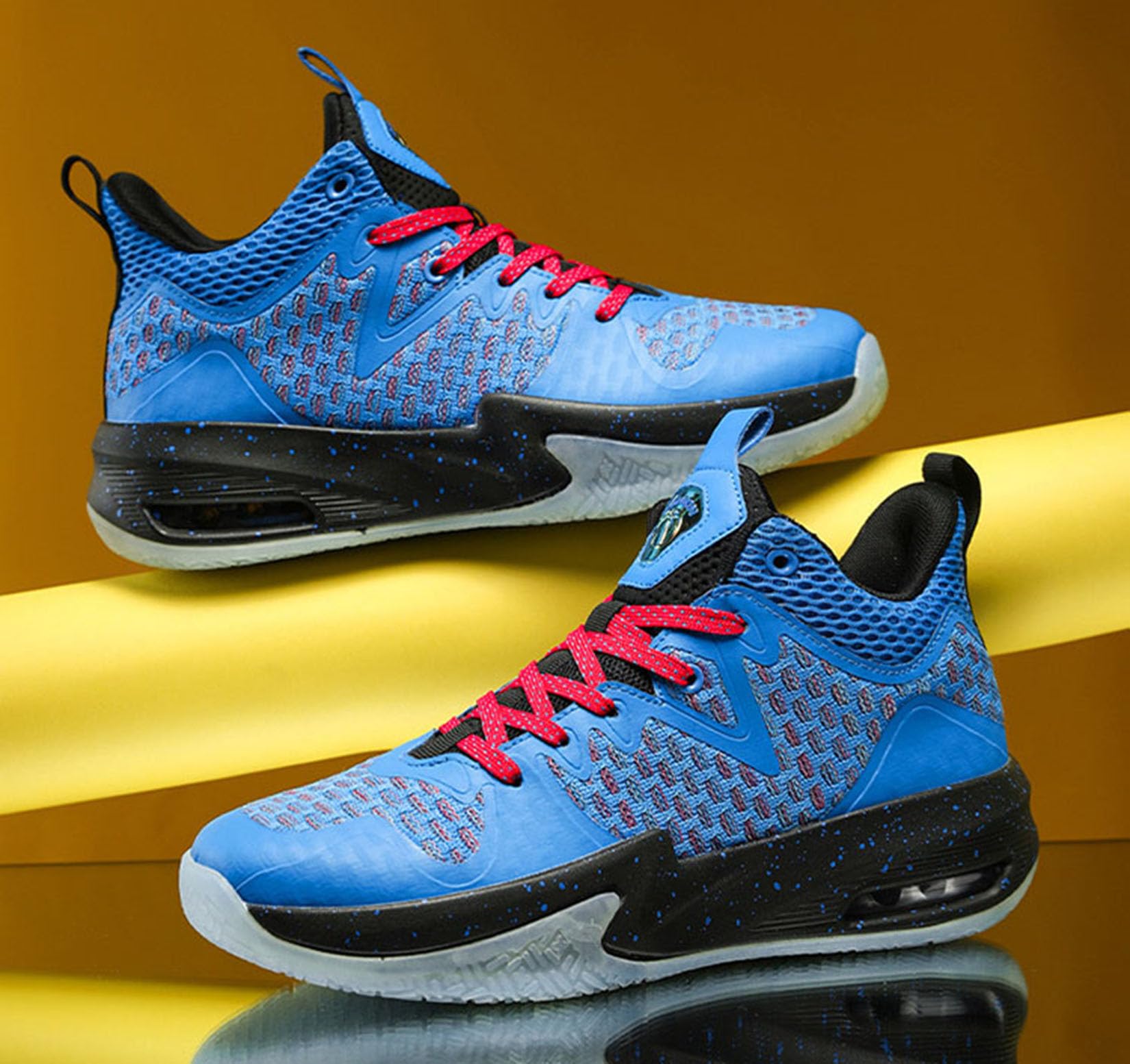 Męskie Buty Do Koszykówki Wiosenne Lato Oddychające Buty Treningowe Chłopców Buty Sportowe(44 EU, Z2)