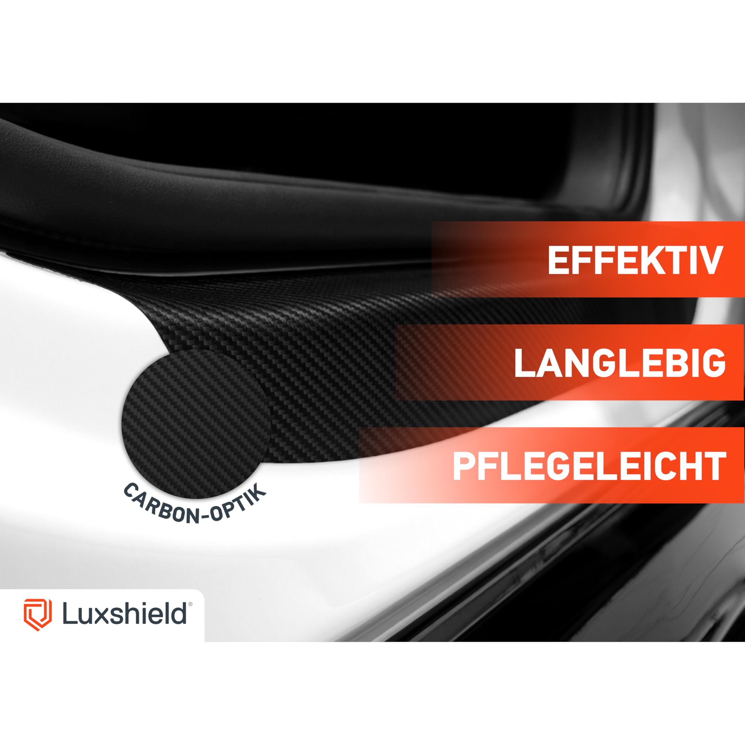 Luxshield Auto Einstiegsleisten Schutz für Opel Mokka B I 2021-2026 - Schutzfolie Autotür Zubehör Zierleisten Lackschutzfolie Carbon Schwarz