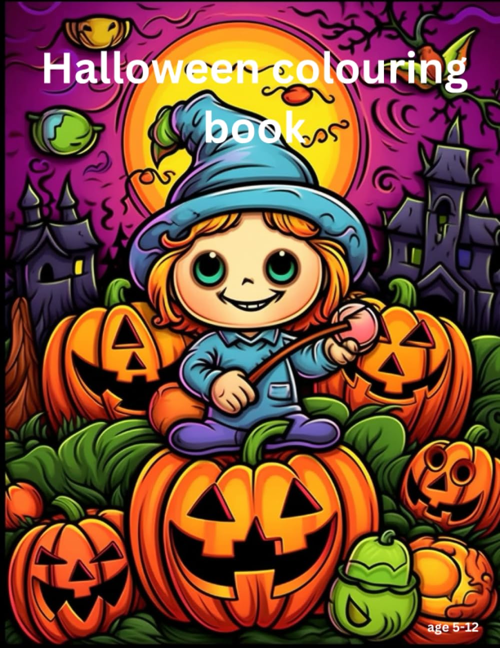 Halloween colouring book: awesome Halloween for kids age 5-12
