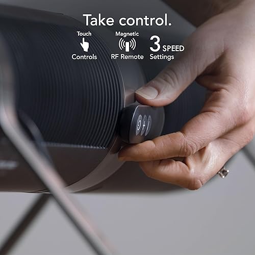 Miniatura 5 de Vornado Airbar Ventilador de 4 torres y circulador de aire horizontal con control remoto, 35 pulgadas, 3 ajustes de velocidad, flujo de aire