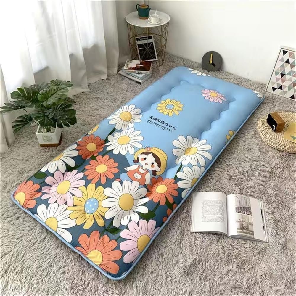 Pojedynczy materac Futon, mata podróżna, składany materac, odpowiedni również do masażu, ćwiczeń jogi, biwakowania, medytacji, rozciągania (Size : 90x190cm/4cm Thick)