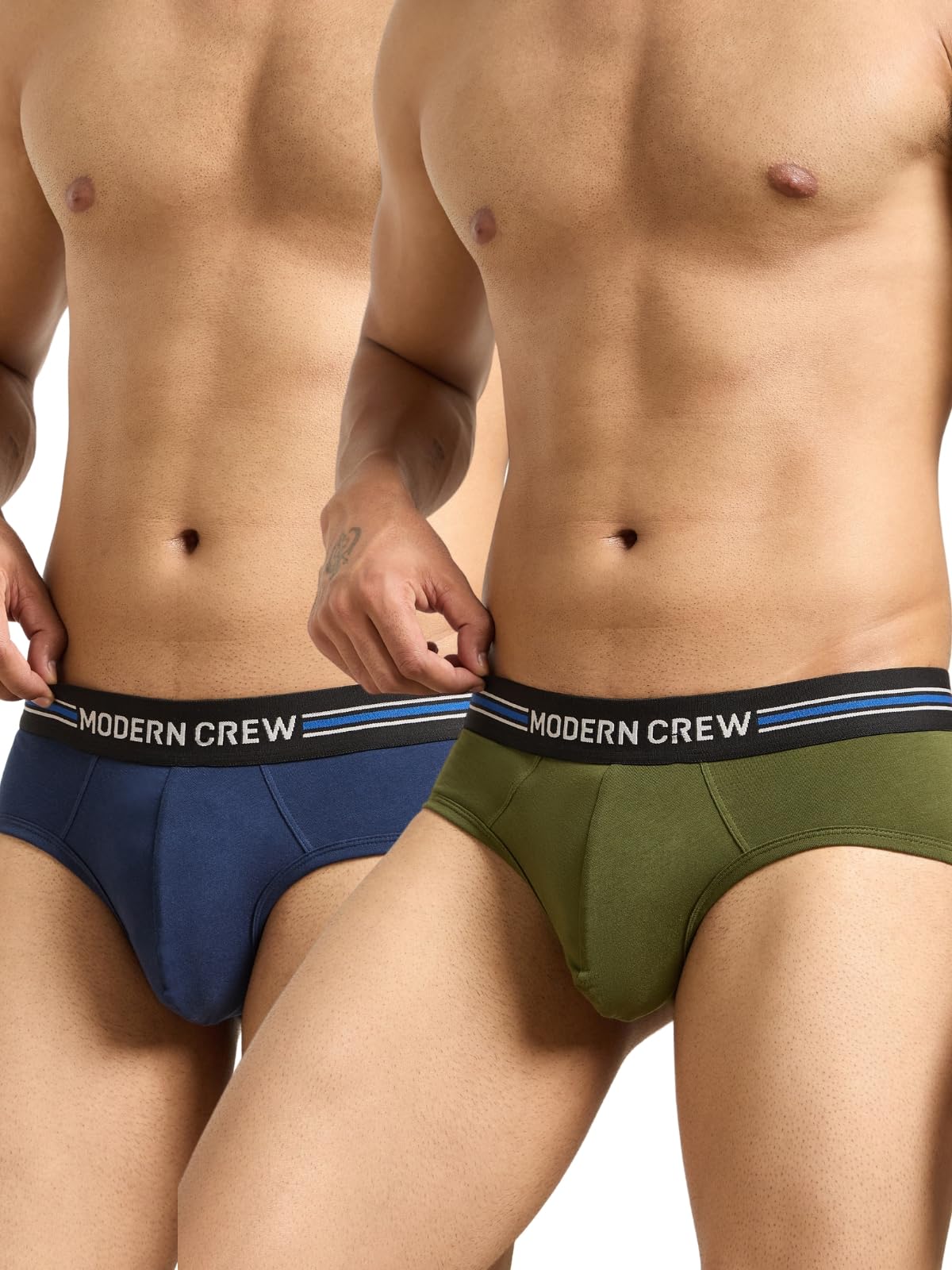 Modern Crew CoolSense Cotton Briefs for Men| Super Combed Cotton with Stretch, Stay 3 Degrees Cool & Fresh, Anti-Bacteri