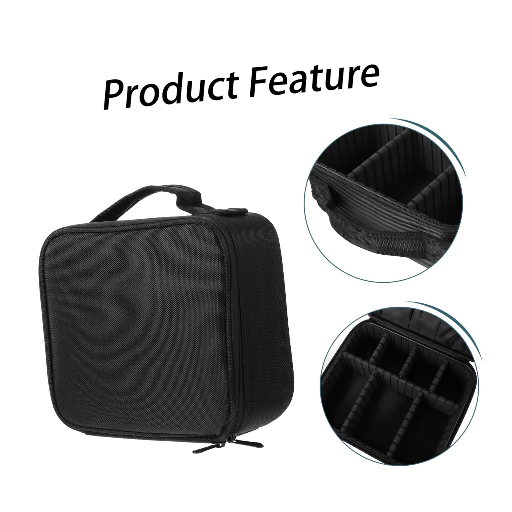 FRCOLOR 1pezzi Borsa Da Viaggio Per Cosmetici e Articoli Da Toeletta Organizer Portatile Per Beauty Case Maniglia e Design Auto-stante Resistente All Acqua Nero